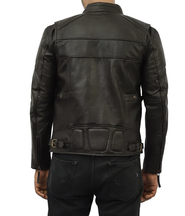 Slim Fit leather Jacket - Image 5