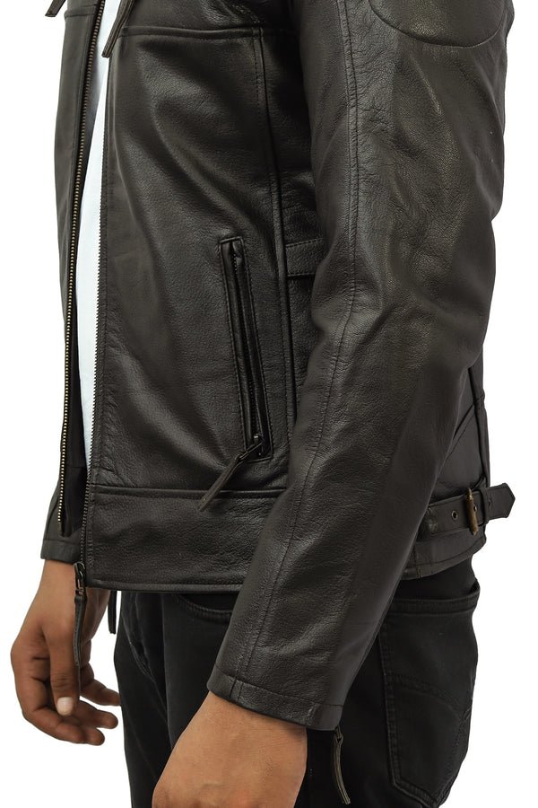 Slim Fit leather Jacket - Image 6